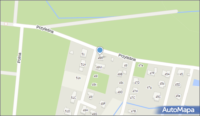 Wilcza Góra, Przyleśna, 49A, mapa Wilcza Góra