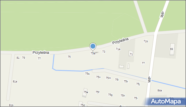 Wilcza Góra, Przyleśna, 73a, mapa Wilcza Góra