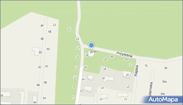 Wilcza Góra, Przyleśna, 97, mapa Wilcza Góra