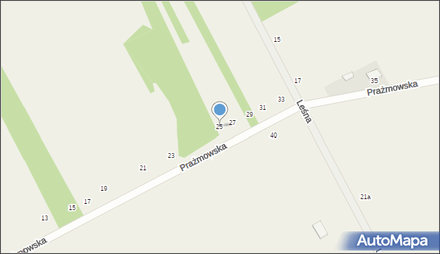 Wilcza Wólka, Prażmowska, 25, mapa Wilcza Wólka