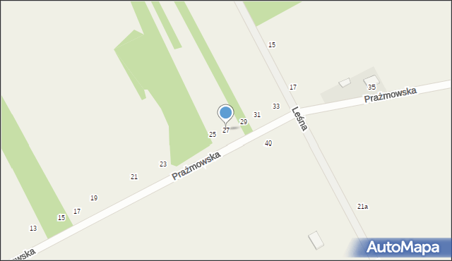 Wilcza Wólka, Prażmowska, 27, mapa Wilcza Wólka