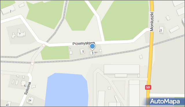 Wilkasy, Przemysłowa, 3, mapa Wilkasy