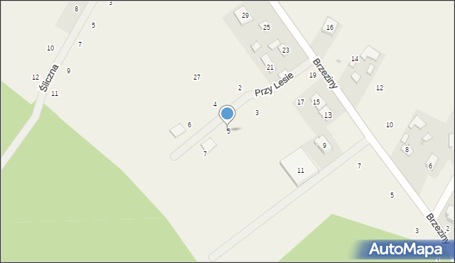 Wilków, Przy Lesie, 5, mapa Wilków