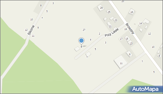 Wilków, Przy Lesie, 6, mapa Wilków