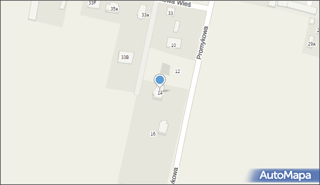 Wilkowa Wieś, Promykowa, 14, mapa Wilkowa Wieś