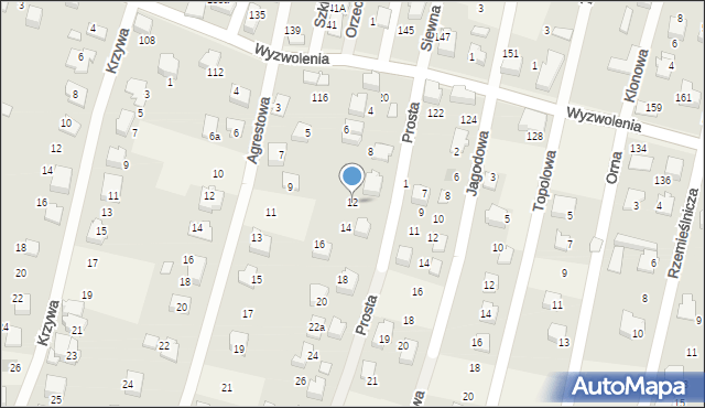 Wilkowice, Prosta, 12, mapa Wilkowice