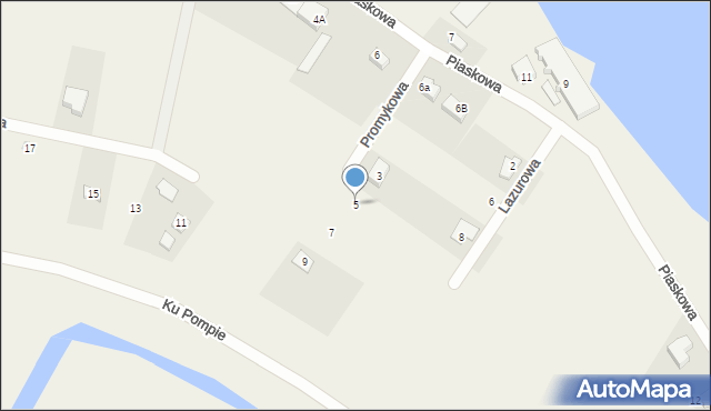 Wiślinka, Promykowa, 5, mapa Wiślinka