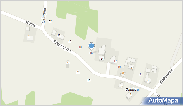 Witanowice, Przy Krzyżu, 16, mapa Witanowice