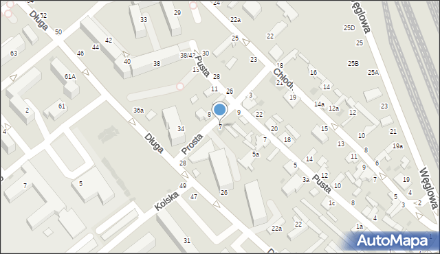 Włocławek, Prosta, 7, mapa Włocławka
