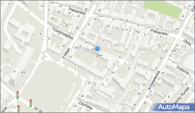 Włocławek, Przedmiejska, 13, mapa Włocławka