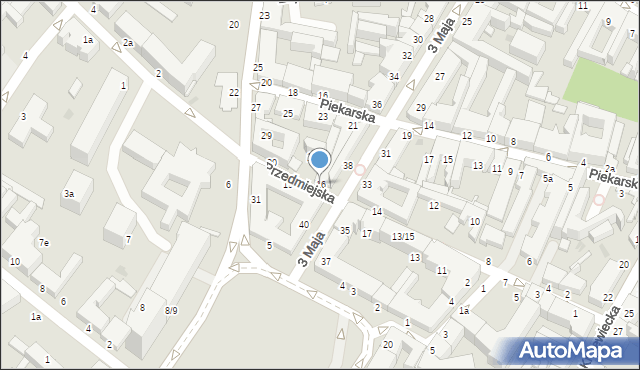 Włocławek, Przedmiejska, 16, mapa Włocławka