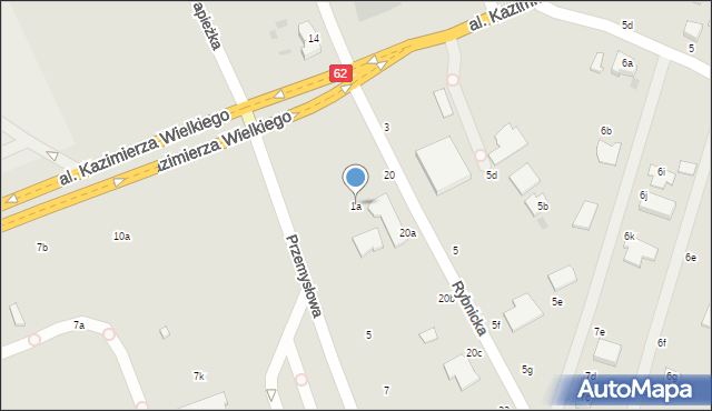 Włocławek, Przemysłowa, 1a, mapa Włocławka