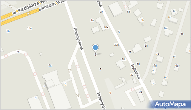 Włocławek, Przemysłowa, 5, mapa Włocławka