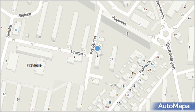 Włocławek, Przyjemna, 4, mapa Włocławka