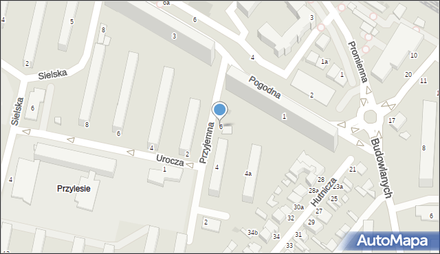 Włocławek, Przyjemna, 6, mapa Włocławka