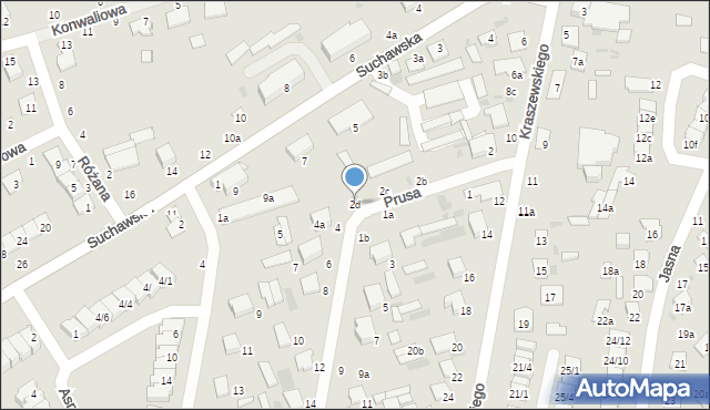 Włodawa, Prusa Bolesława, 2d, mapa Włodawa