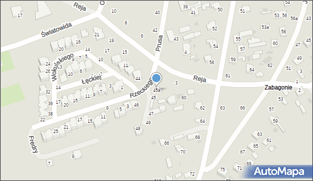 Włodawa, Prusa Bolesława, 45a, mapa Włodawa