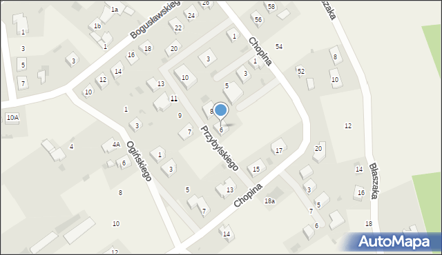 Włoszakowice, Przybylskiego Tadeusza, ks., 6, mapa Włoszakowice