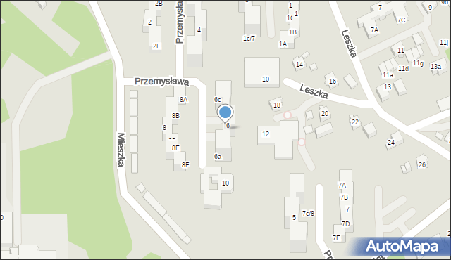 Wodzisław Śląski, Przemysława, 6/10, mapa Wodzisławia Śląskiego