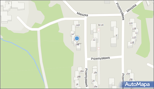 Wodzisław Śląski, Przemysława, 14E, mapa Wodzisławia Śląskiego