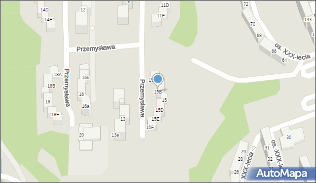 Wodzisław Śląski, Przemysława, 15B, mapa Wodzisławia Śląskiego