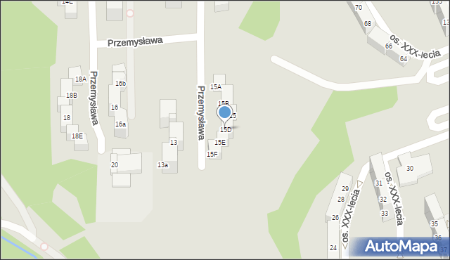 Wodzisław Śląski, Przemysława, 15D, mapa Wodzisławia Śląskiego