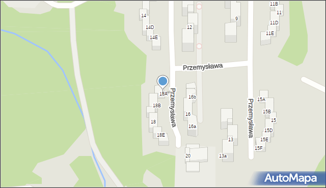 Wodzisław Śląski, Przemysława, 18A, mapa Wodzisławia Śląskiego