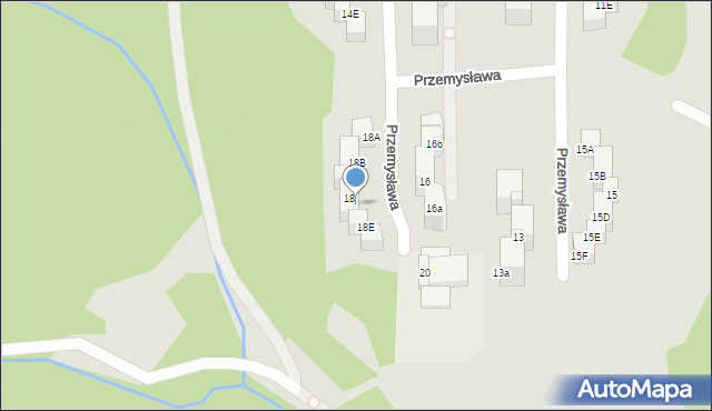 Wodzisław Śląski, Przemysława, 18D, mapa Wodzisławia Śląskiego