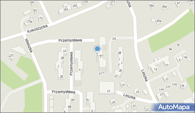 Wodzisław Śląski, Przemysława, 3b, mapa Wodzisławia Śląskiego