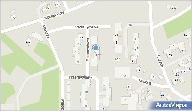 Wodzisław Śląski, Przemysława, 4, mapa Wodzisławia Śląskiego