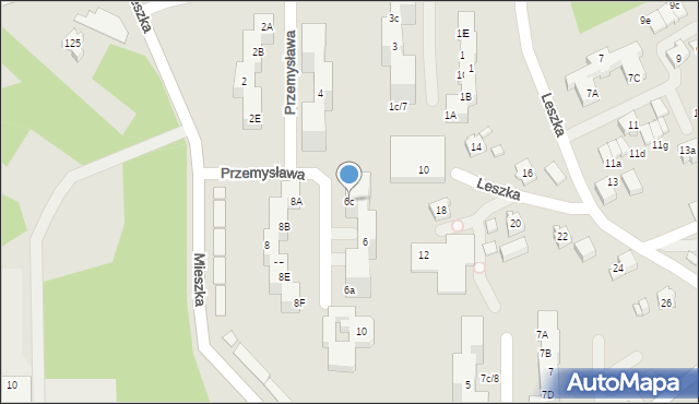 Wodzisław Śląski, Przemysława, 6c, mapa Wodzisławia Śląskiego