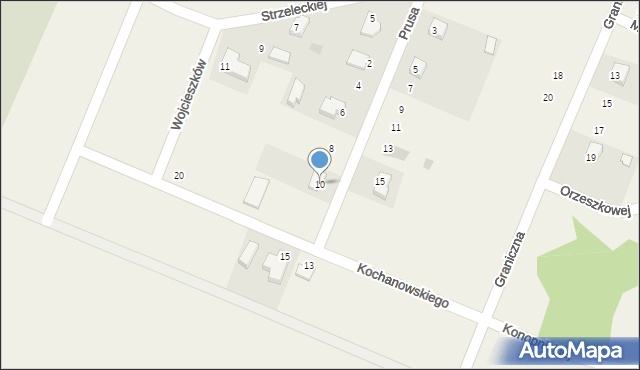 Wojcieszków, Prusa Bolesława, 10, mapa Wojcieszków