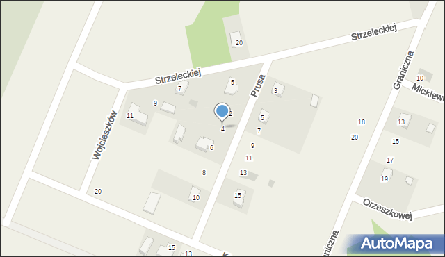 Wojcieszków, Prusa Bolesława, 4, mapa Wojcieszków
