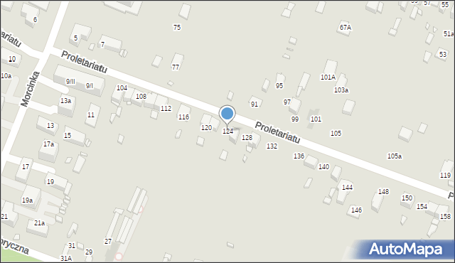 Wojkowice, Proletariatu, 124, mapa Wojkowice