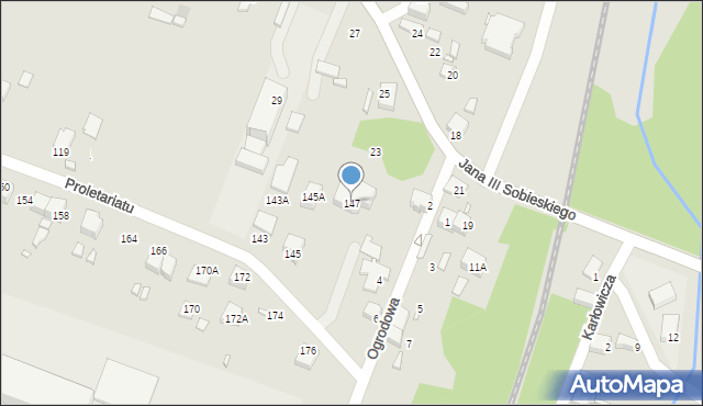 Wojkowice, Proletariatu, 147, mapa Wojkowice