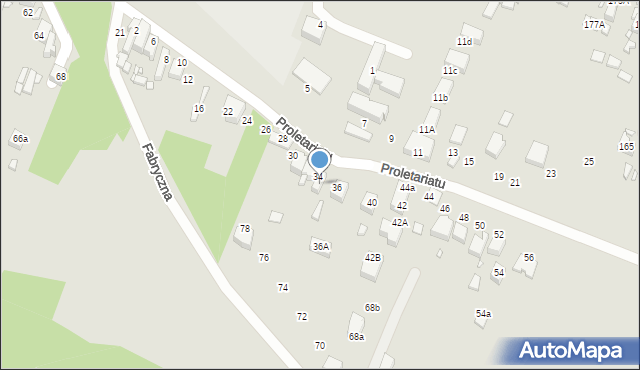 Wojkowice, Proletariatu, 38, mapa Wojkowice