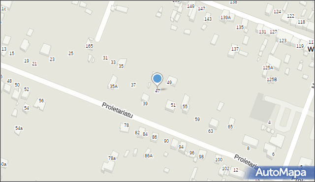 Wojkowice, Proletariatu, 47, mapa Wojkowice