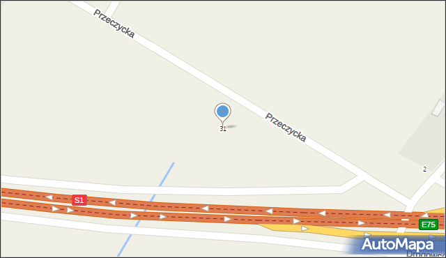 Wojkowice Kościelne, Przeczycka, 31, mapa Wojkowice Kościelne