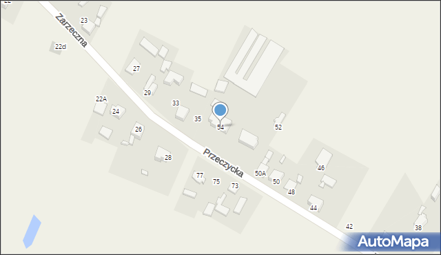 Wojkowice Kościelne, Przeczycka, 54, mapa Wojkowice Kościelne