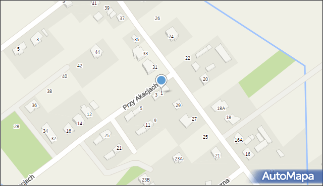 Wola Gołkowska, Przy Akacjach, 1, mapa Wola Gołkowska