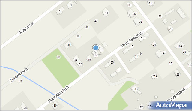 Wola Gołkowska, Przy Akacjach, 14, mapa Wola Gołkowska