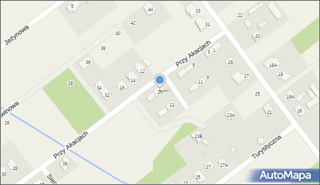 Wola Gołkowska, Przy Akacjach, 25, mapa Wola Gołkowska