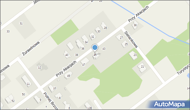 Wola Gołkowska, Przy Akacjach, 45, mapa Wola Gołkowska