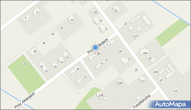 Wola Gołkowska, Przy Akacjach, 7, mapa Wola Gołkowska