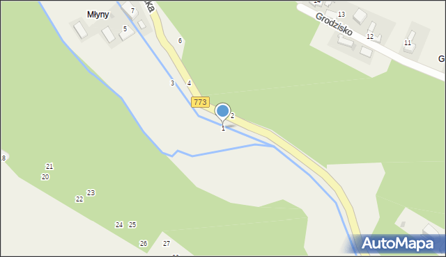 Wola Kalinowska, Prądnicka, 1, mapa Wola Kalinowska