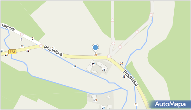 Wola Kalinowska, Prądnicka, 18, mapa Wola Kalinowska