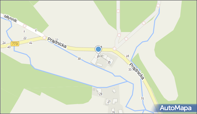 Wola Kalinowska, Prądnicka, 37, mapa Wola Kalinowska