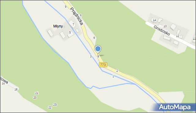 Wola Kalinowska, Prądnicka, 4, mapa Wola Kalinowska