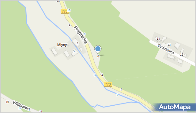 Wola Kalinowska, Prądnicka, 6, mapa Wola Kalinowska