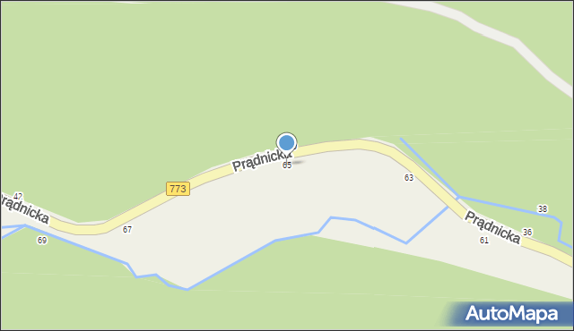 Wola Kalinowska, Prądnicka, 65, mapa Wola Kalinowska